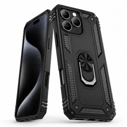 Anti-Drop Hybrid Case for Apple iPhone 13 Pro Max - Black - close-up design view