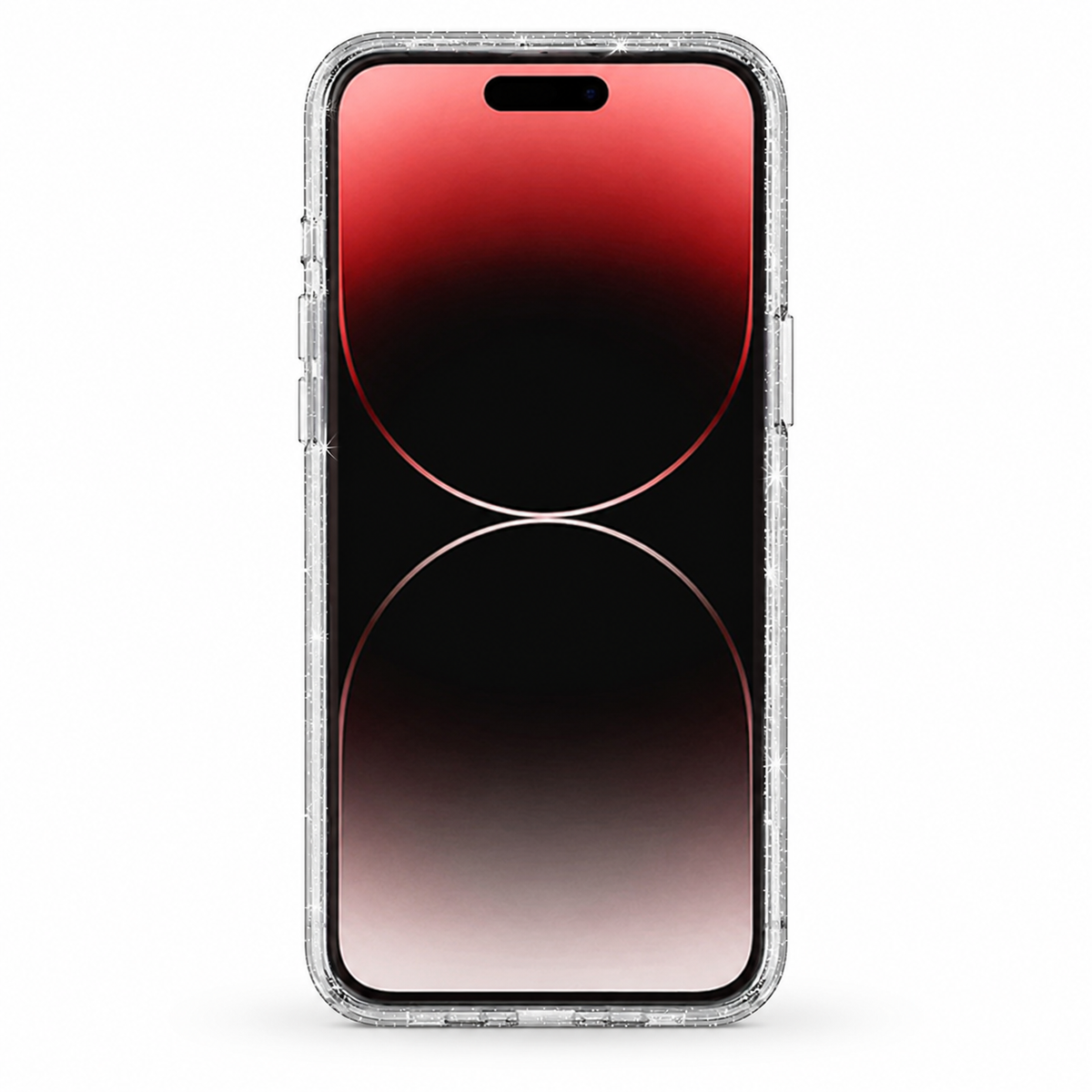 Clear Transparent Armor for Apple iPhone 14 Pro Max – Sparkly Clear - angled product view
