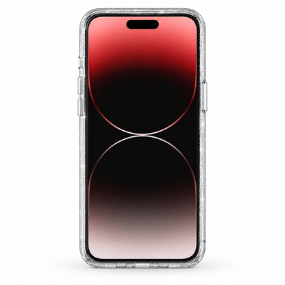 Clear Transparent Armor for Apple iPhone 14 Pro Max – Sparkly Clear - angled product view