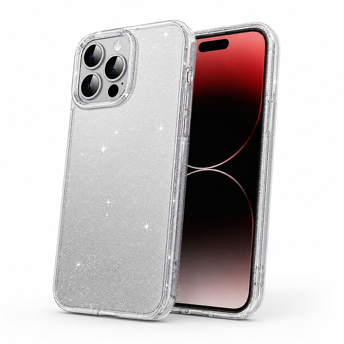 Clear Transparent Armor for Apple iPhone 16 Pro Max – Sparkly Clear