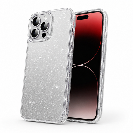 Clear Transparent Armor for Apple iPhone 15 Pro Max – Sparkly Clear - main product view