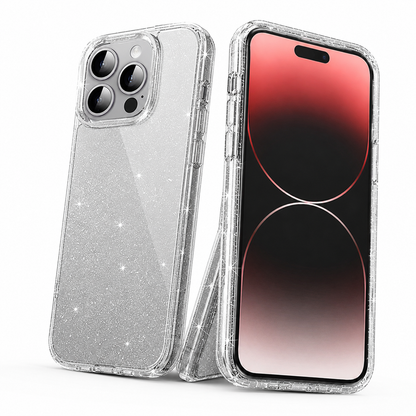 Clear Transparent Armor for Apple iPhone 16 Pro Max – Sparkly Clear