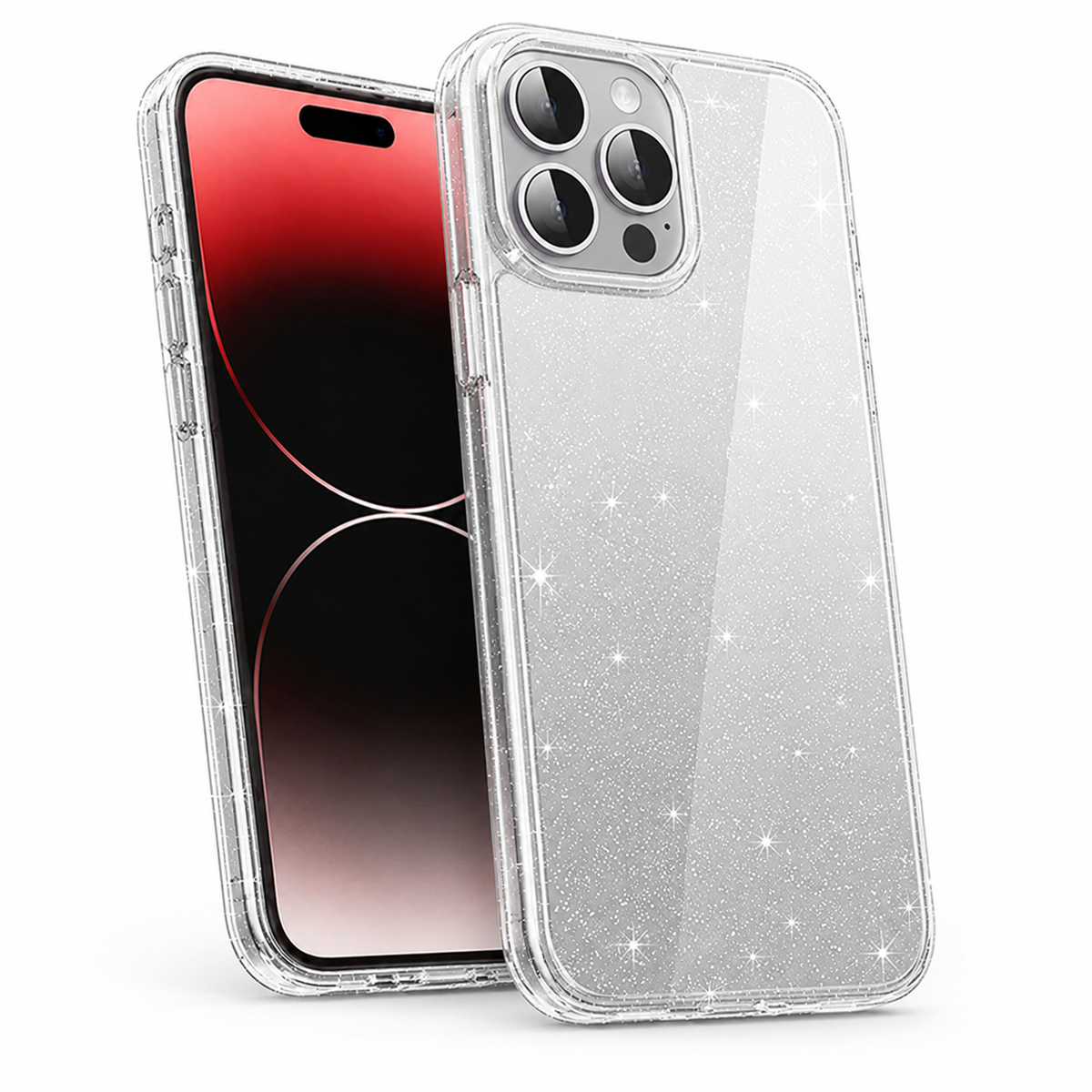 Clear Transparent Armor for Apple iPhone 16 Pro Max – Sparkly Clear