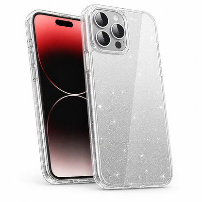 Clear Transparent Armor for Apple iPhone 14 Pro – Sparkly Clear - side profile product view