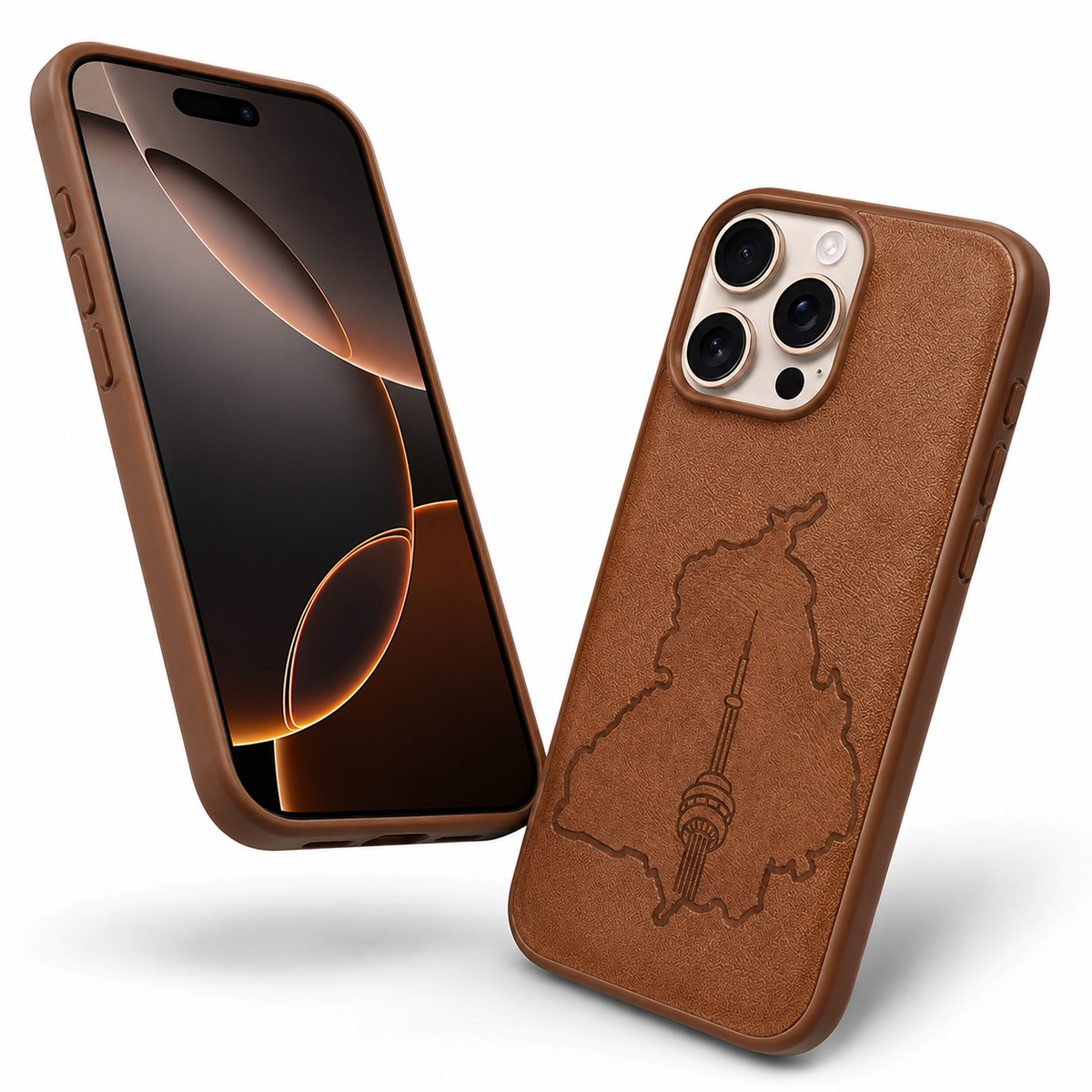 Crafted Protective Case for Apple iPhone 15 - Brown – premium Apple iPhone phone cover