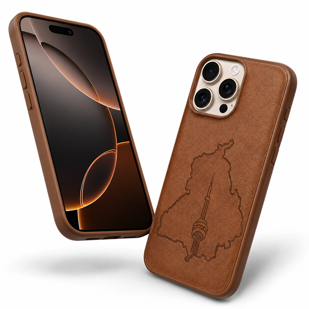 Crafted Protective Case for Apple iPhone 13 - Brown