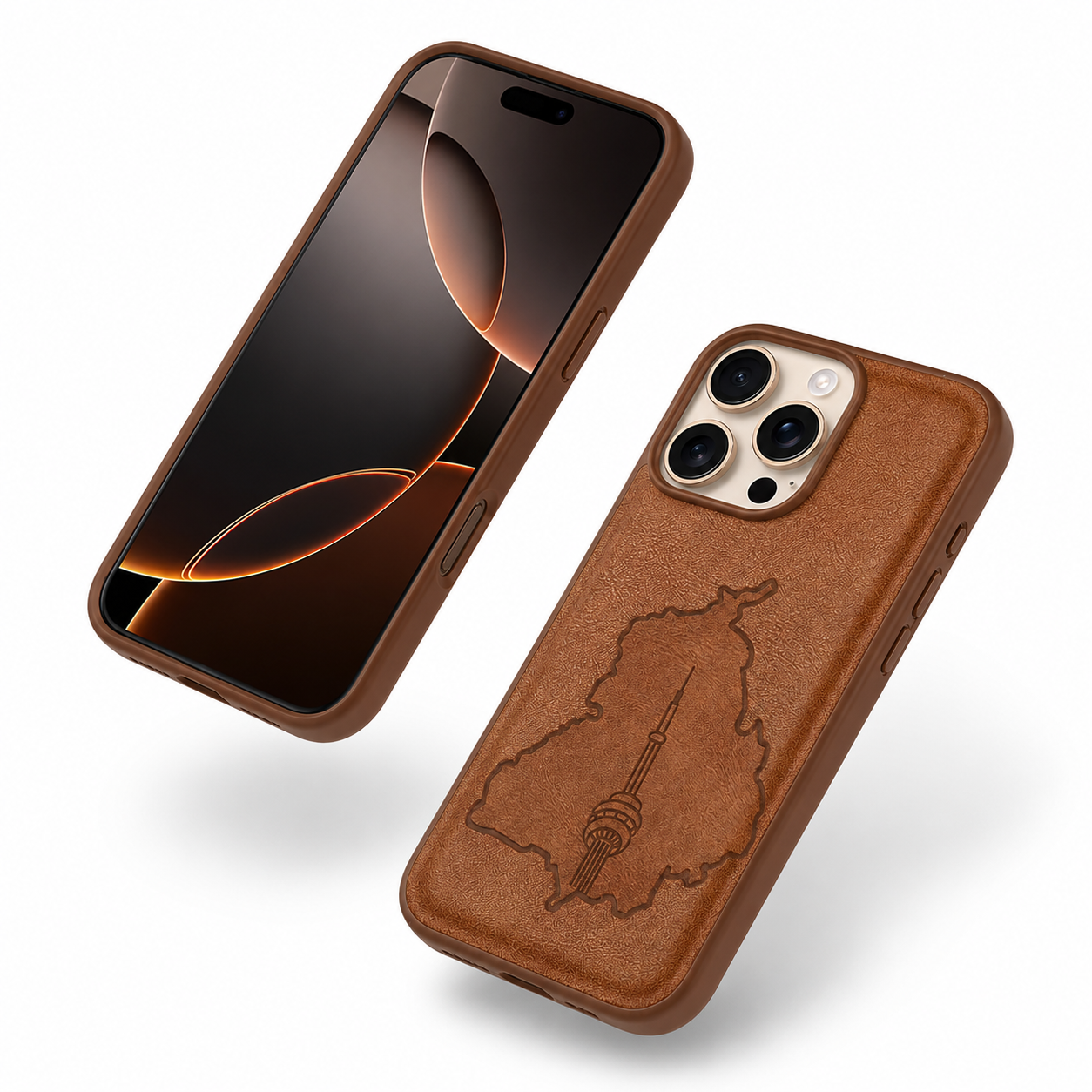 Crafted Protective Case for Apple iPhone 14 - Brown