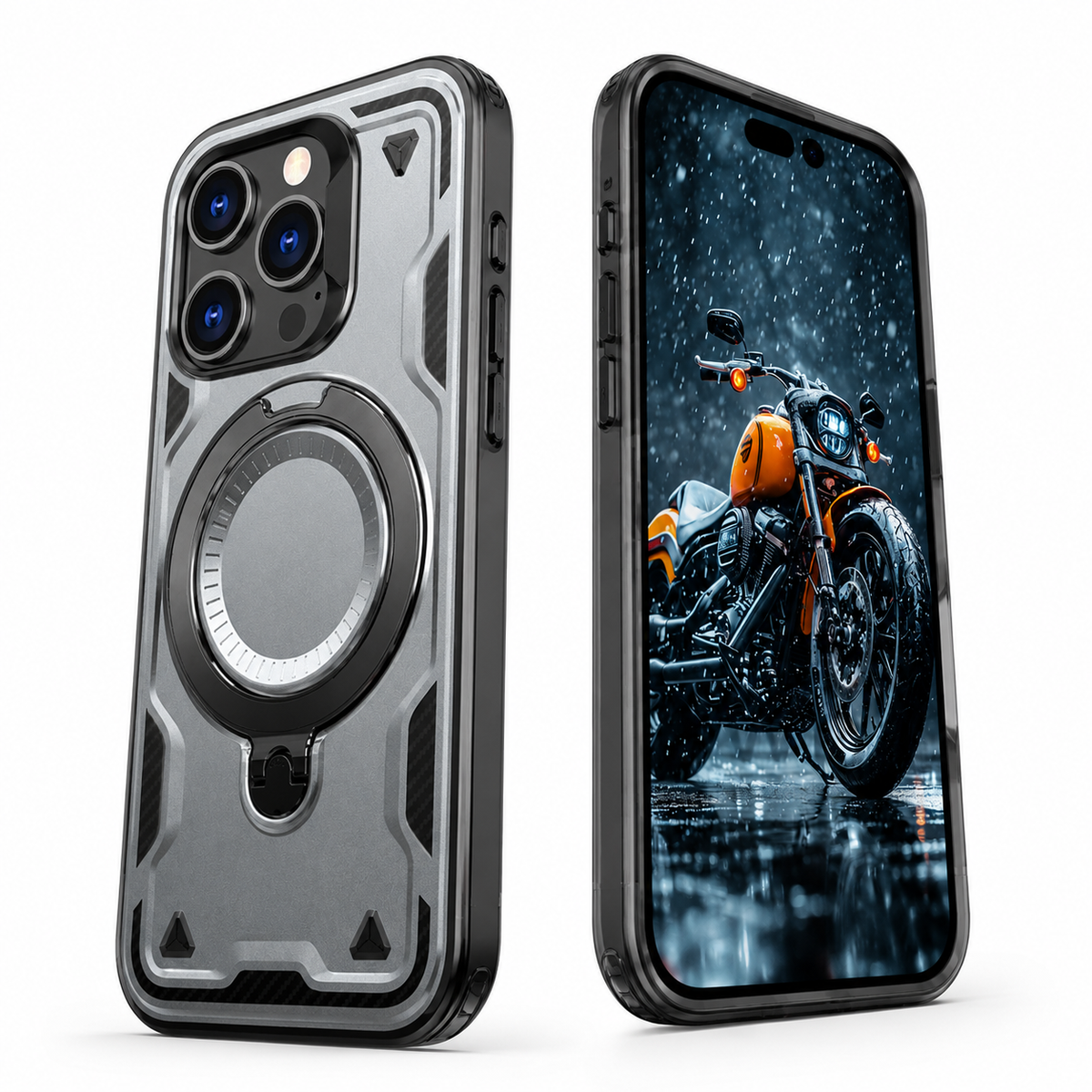 Sparta Rugged MagSafe Ring Case for Apple iPhone 13 - Grey