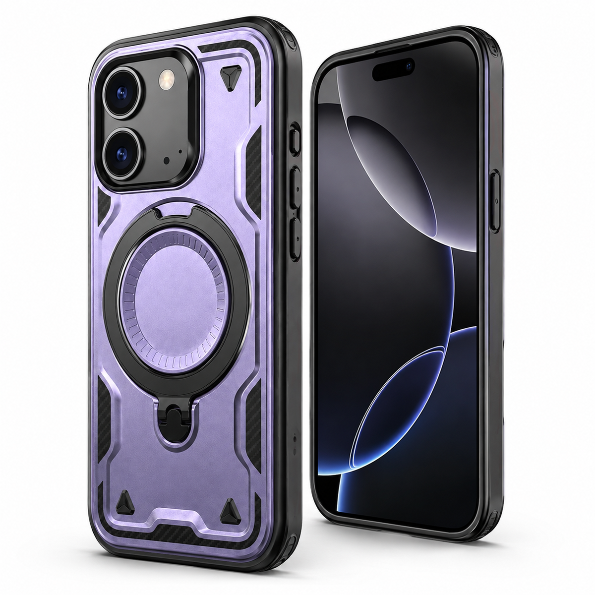 Sparta Rugged MagSafe Ring Case for Apple iPhone 13 - Purple