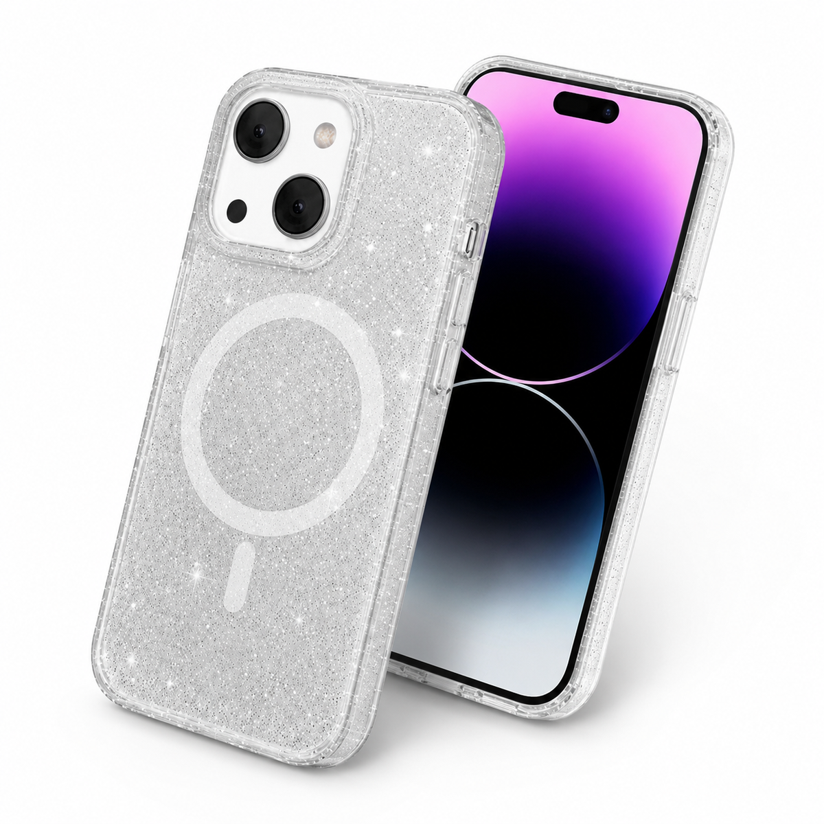 Sparkly MagSafe Symmetry Case for Apple iPhone 14 - Clear