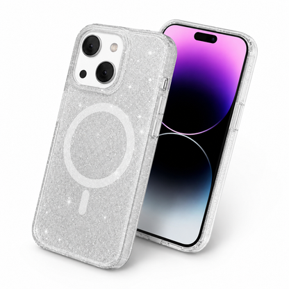 Sparkly MagSafe Symmetry Case for Apple iPhone 13 - Clear