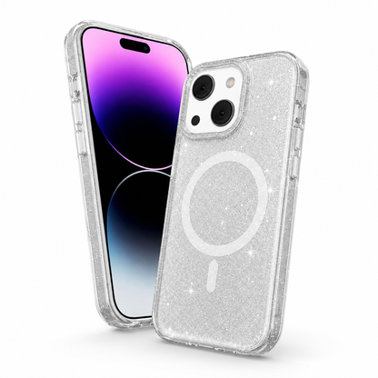 Sparkly MagSafe Symmetry Case for Apple iPhone 14 - Clear