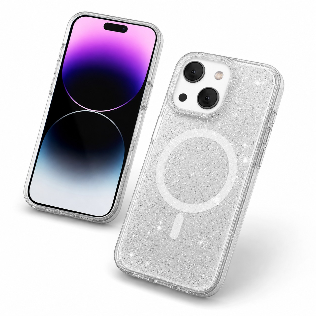 Sparkly MagSafe Symmetry Case for Apple iPhone 13 - Clear