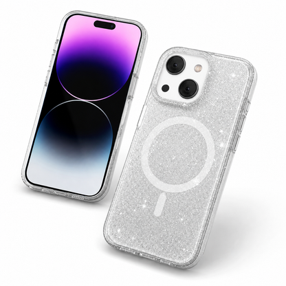 Sparkly MagSafe Symmetry Case for Apple iPhone 13 - Clear