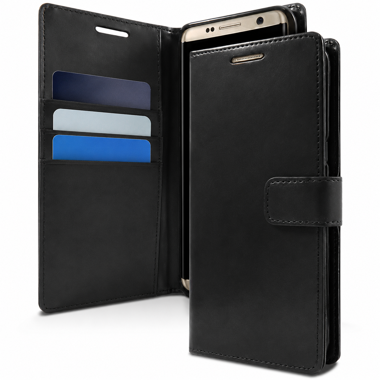 Black BlueMoon Diary Goospery Case for Apple iPhone 17e and iPhone 16e
