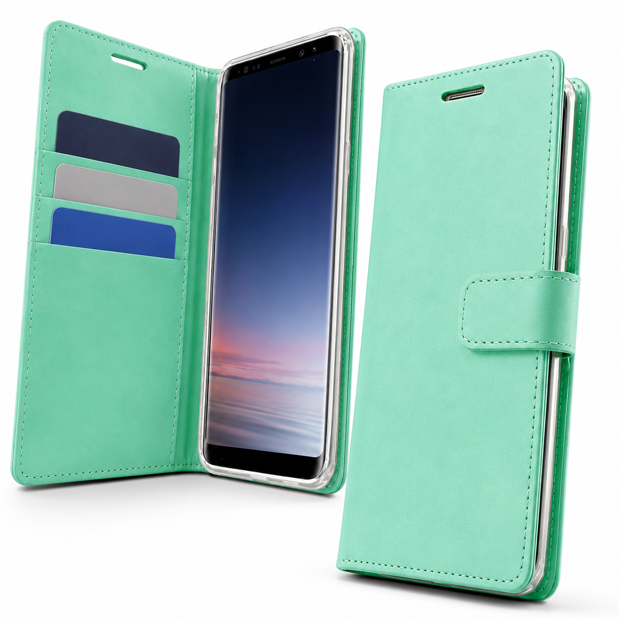 Buy iPhone cases online Canada – Teal BlueMoon Diary case
