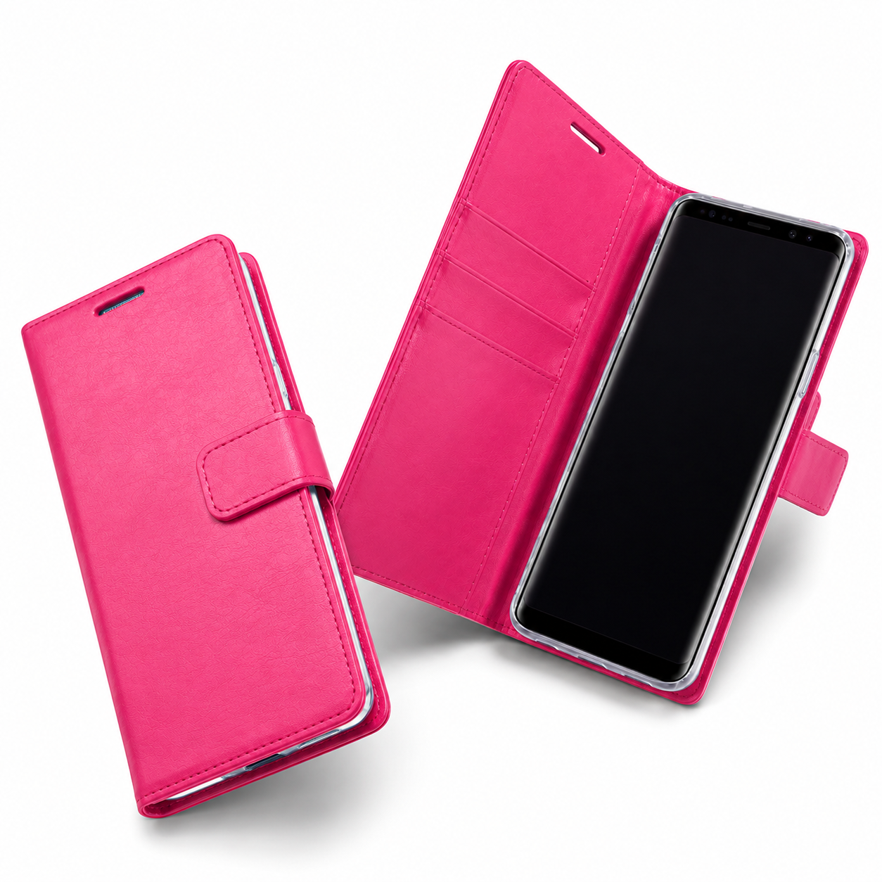 Hot Pink BlueMoon Diary Goospery Case for Apple iPhone 17e and iPhone 16e
