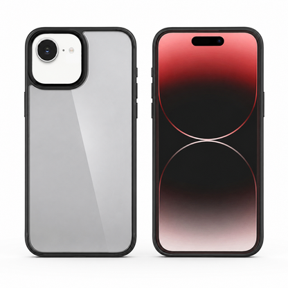 Black Clear Transparent Armor Case for Apple iPhone 17e and iPhone 16e