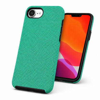 Teal anti-slip iPhone case with reinforced corners and camera protection
