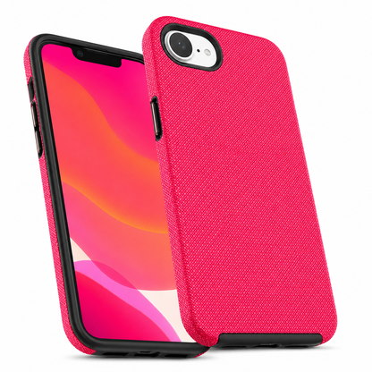 Hot Pink shockproof iPhone cover with raised screen and camera protection