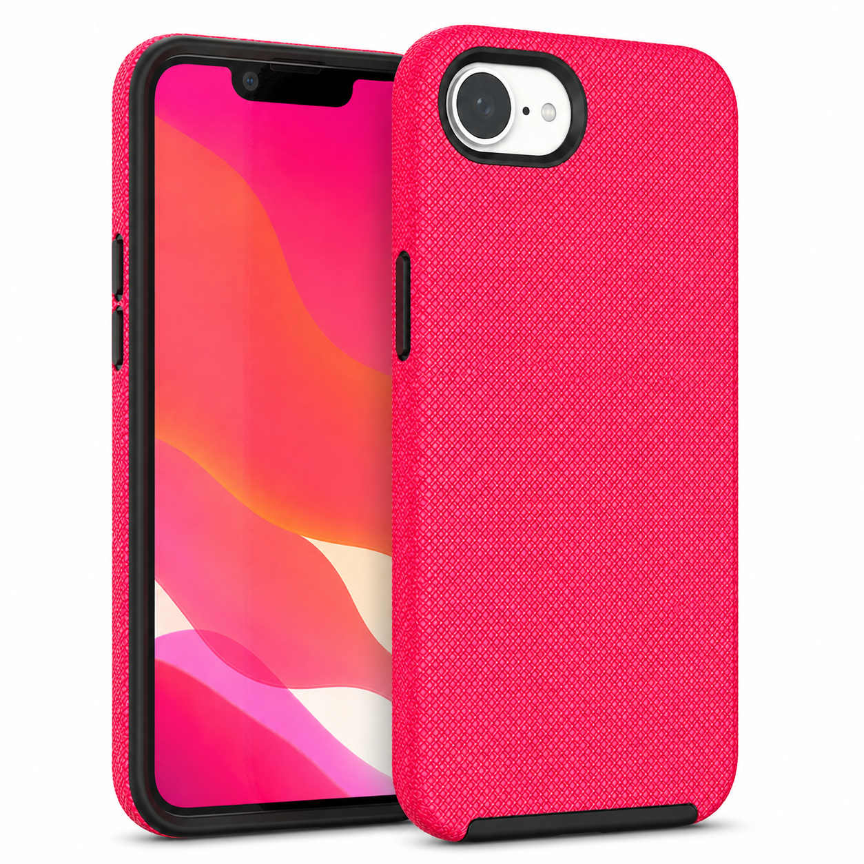 Hot Pink dotted phone cover for iPhone 17e and iPhone 16e
