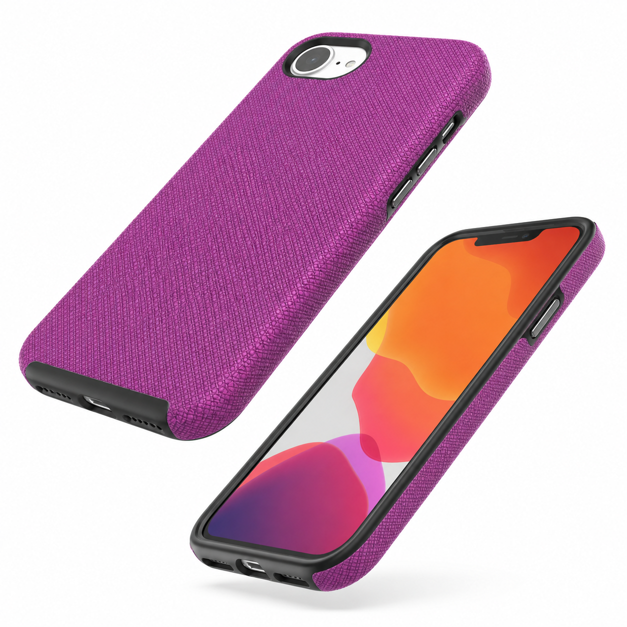 Purple iPhone case Canada with durable shockproof protection
