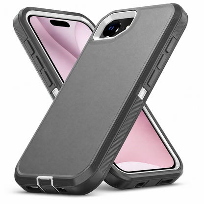 Grey shockproof phone cover for iPhone 17e and iPhone 16e
