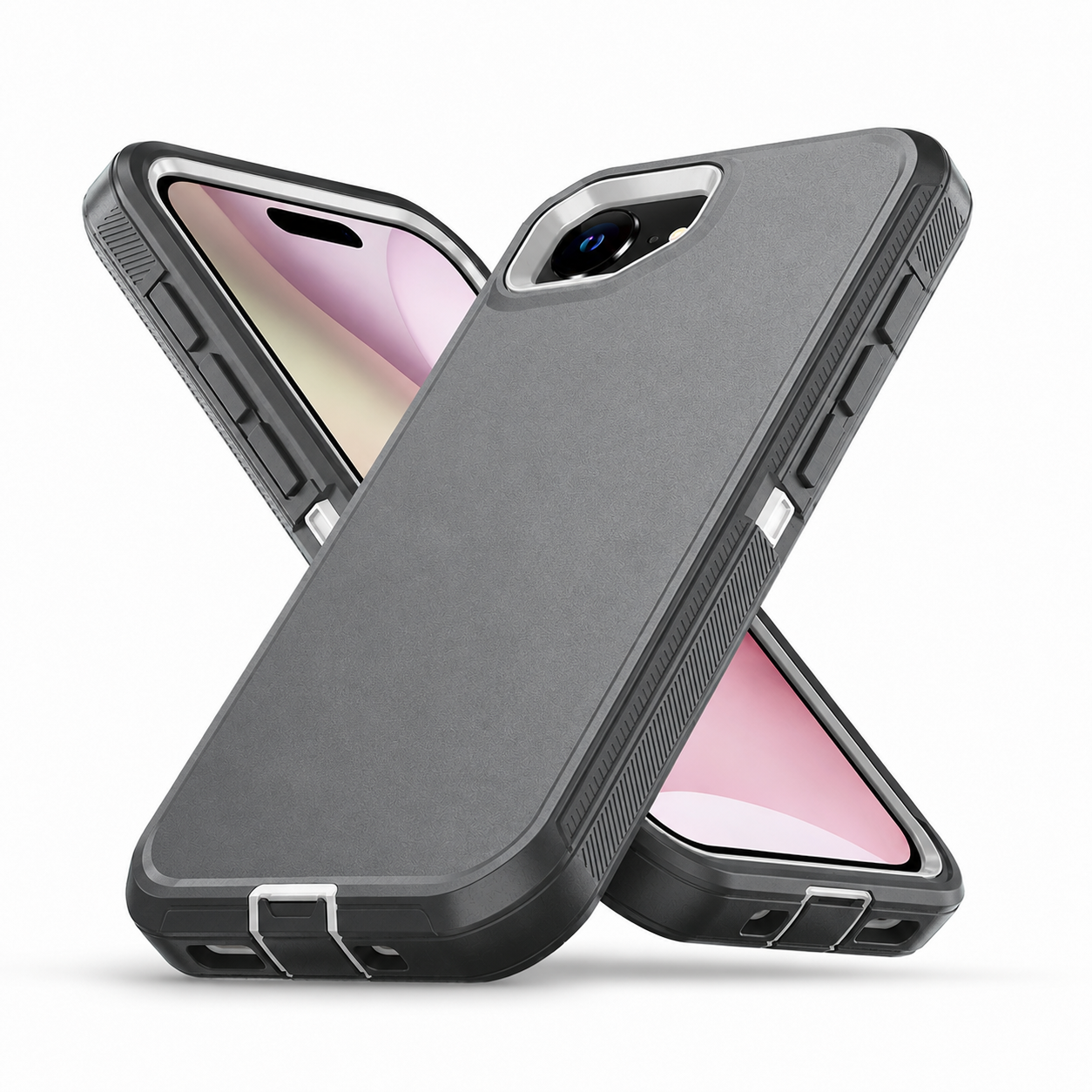 Grey Triple Protection Case for Apple iPhone 17e and iPhone 16e