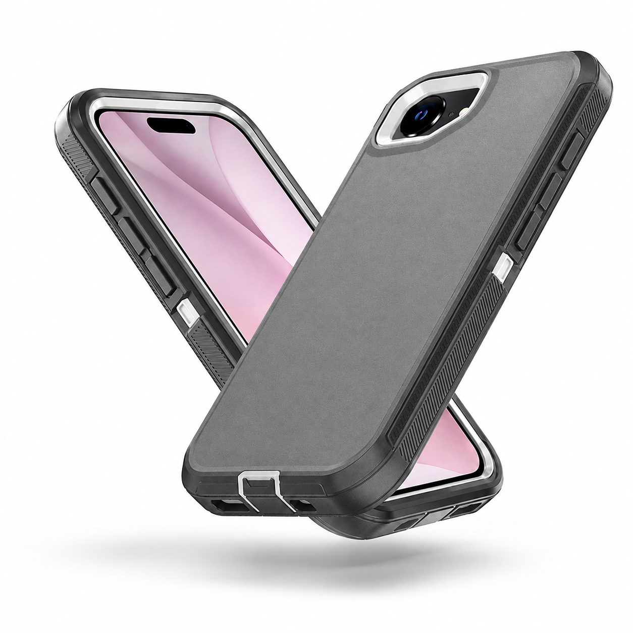 Grey iPhone case Canada with rugged three-layer protection