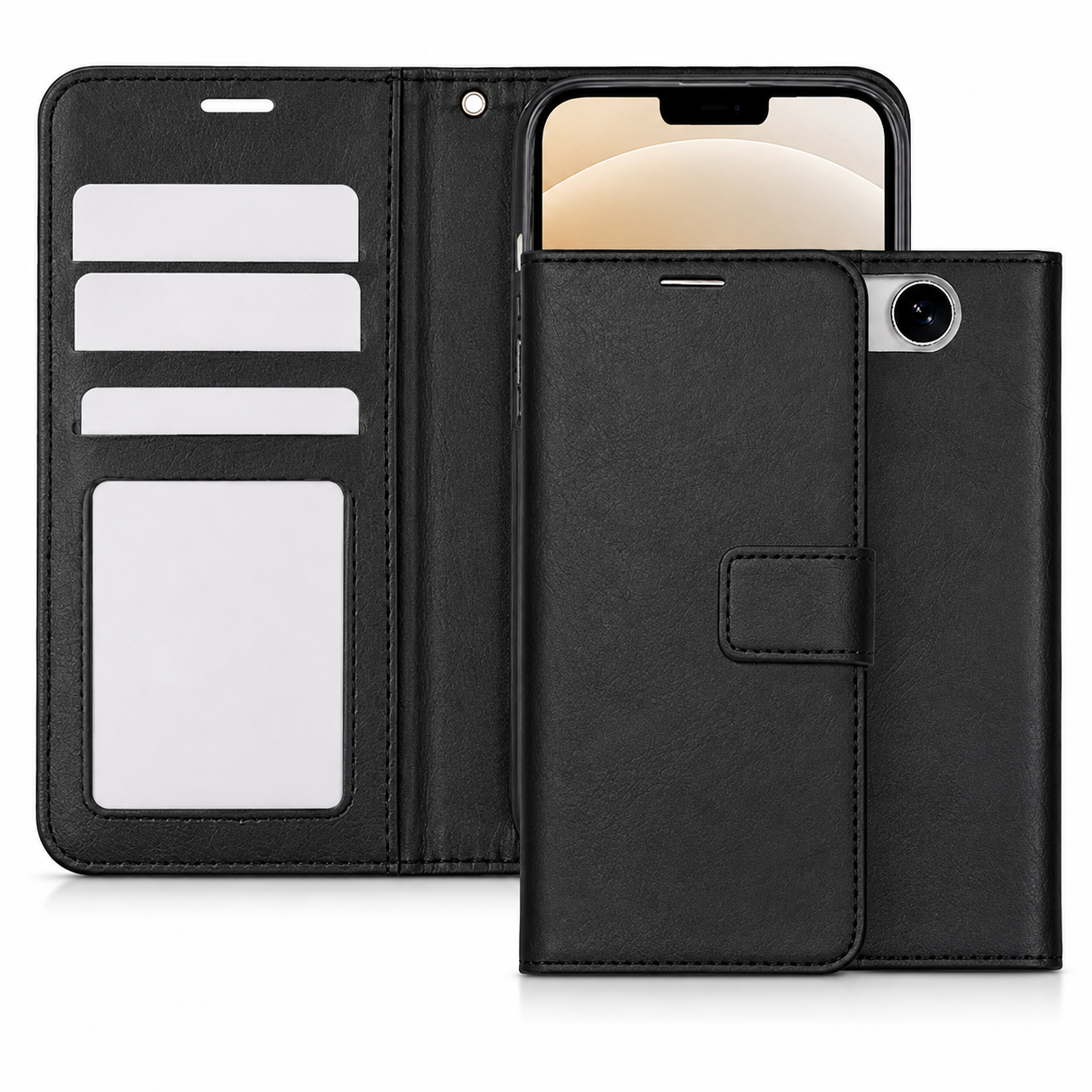 Black Photo ID Wallet Case for Apple iPhone 17e and iPhone 16e