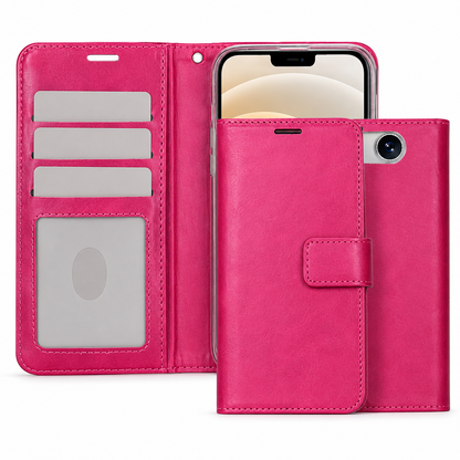 Hot Pink Photo ID Wallet Case for Apple iPhone 17e and iPhone 16e