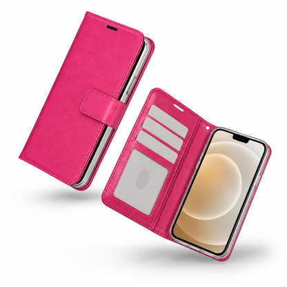 Hot Pink iPhone wallet case Canada with photo ID holder