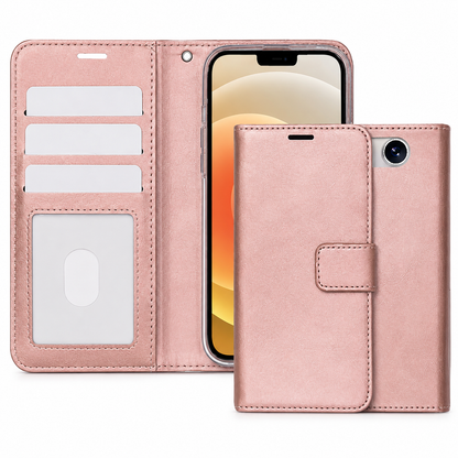 Rose Gold Photo ID Wallet Case for Apple iPhone 17e and iPhone 16e