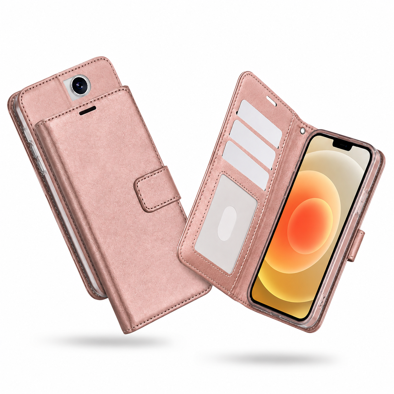 Rose Gold iPhone wallet case Canada with photo ID window