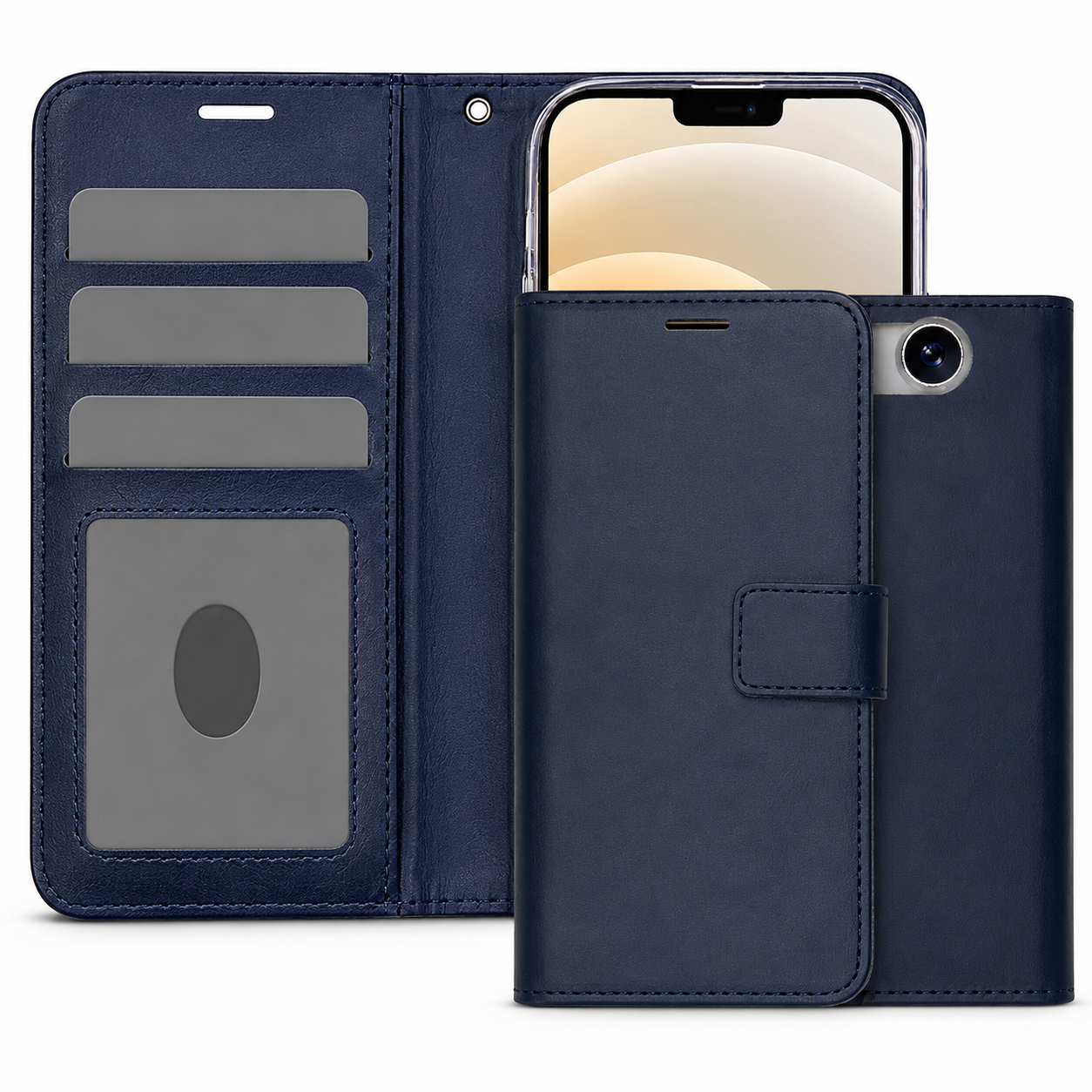 Navy Photo ID Wallet Case for Apple iPhone 17e and iPhone 16e