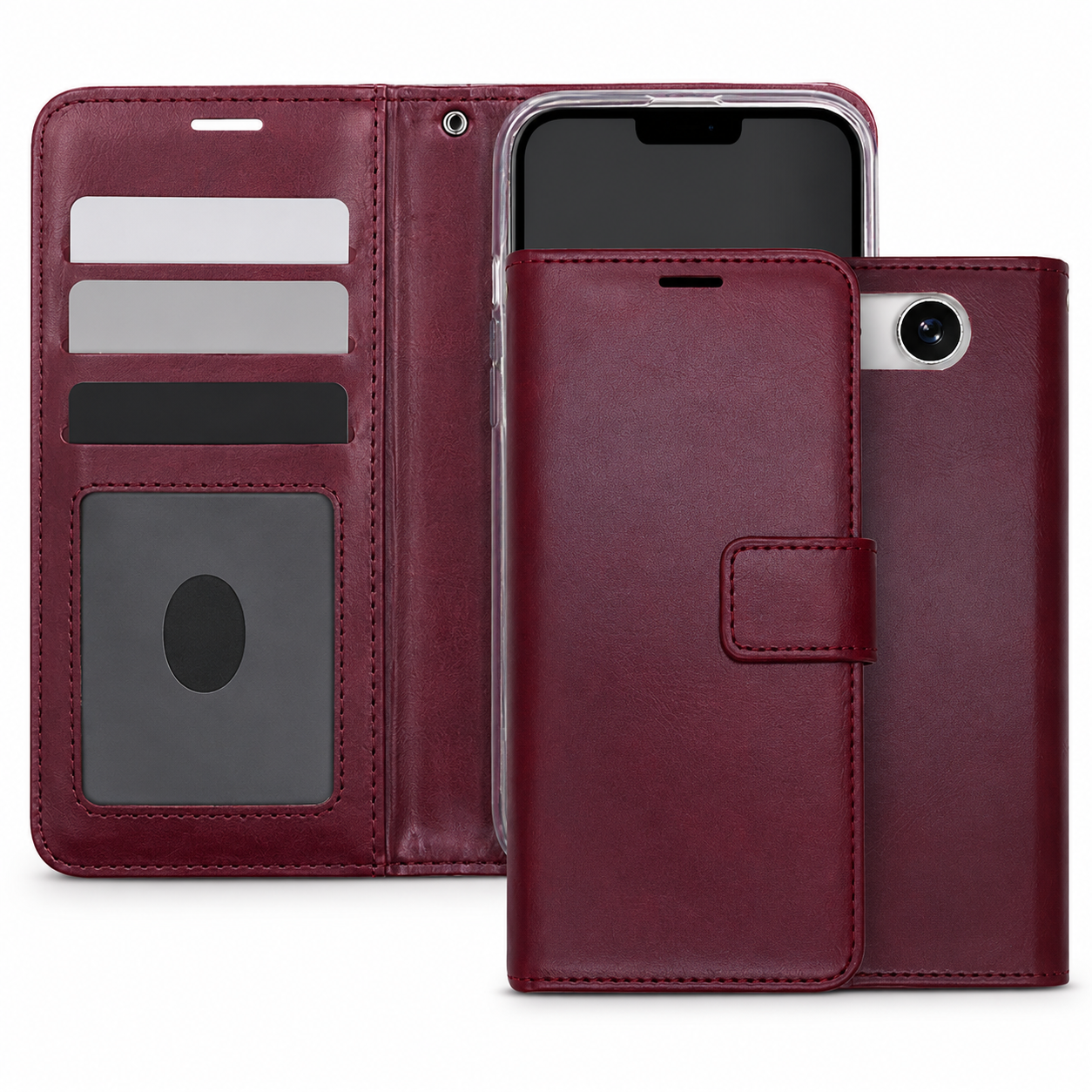 Wine Photo ID Wallet Case for Apple iPhone 17e and iPhone 16e