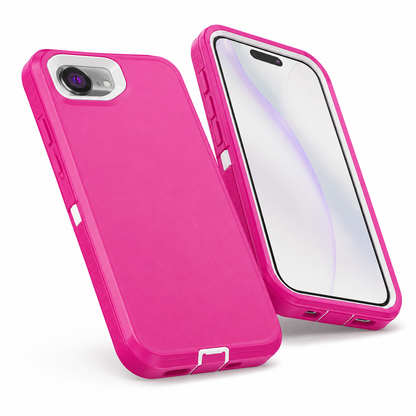 Hot Pink shockproof phone cover for iPhone 17e and iPhone 16e
