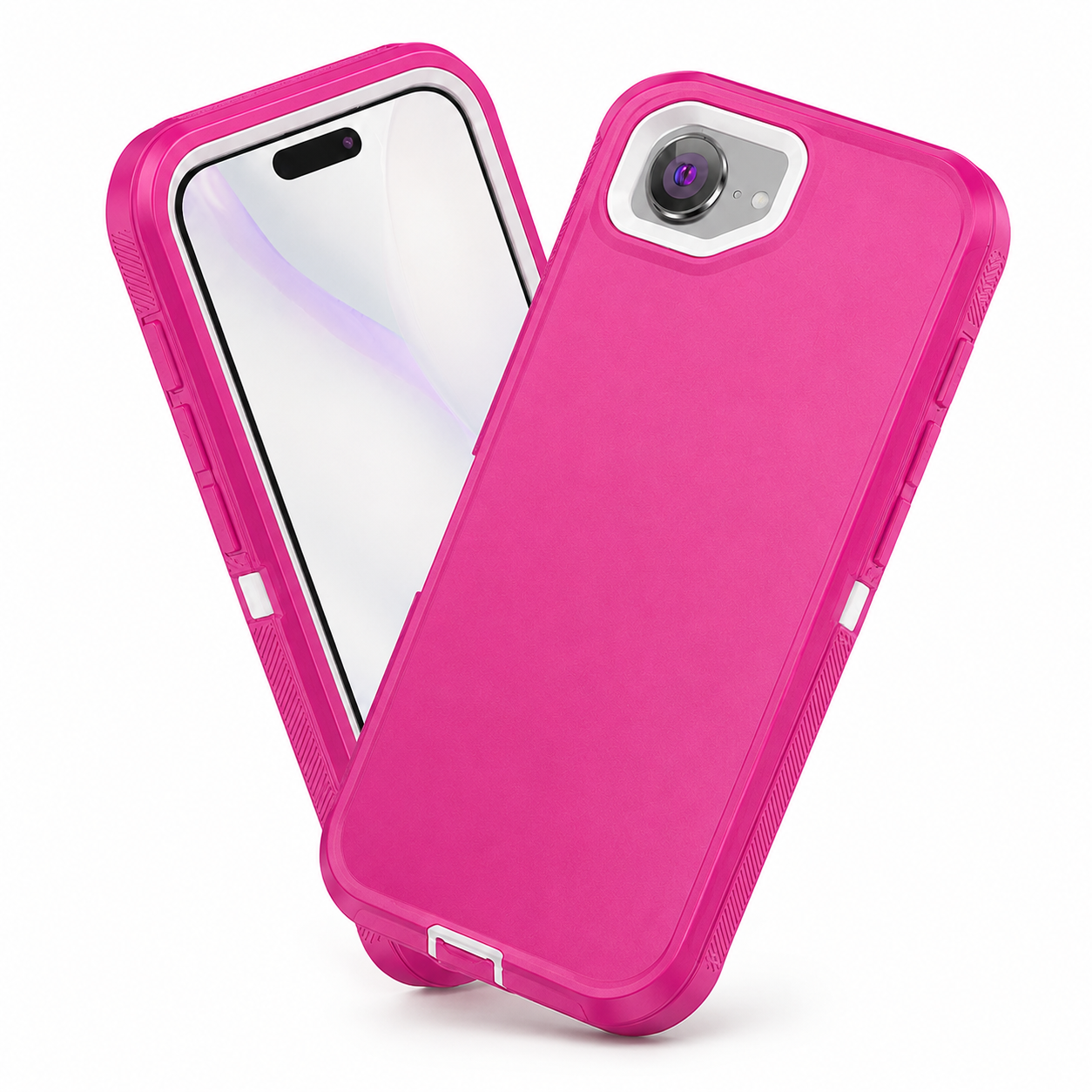 Affordable phone cases Canada – Hot Pink Triple Protection cover
