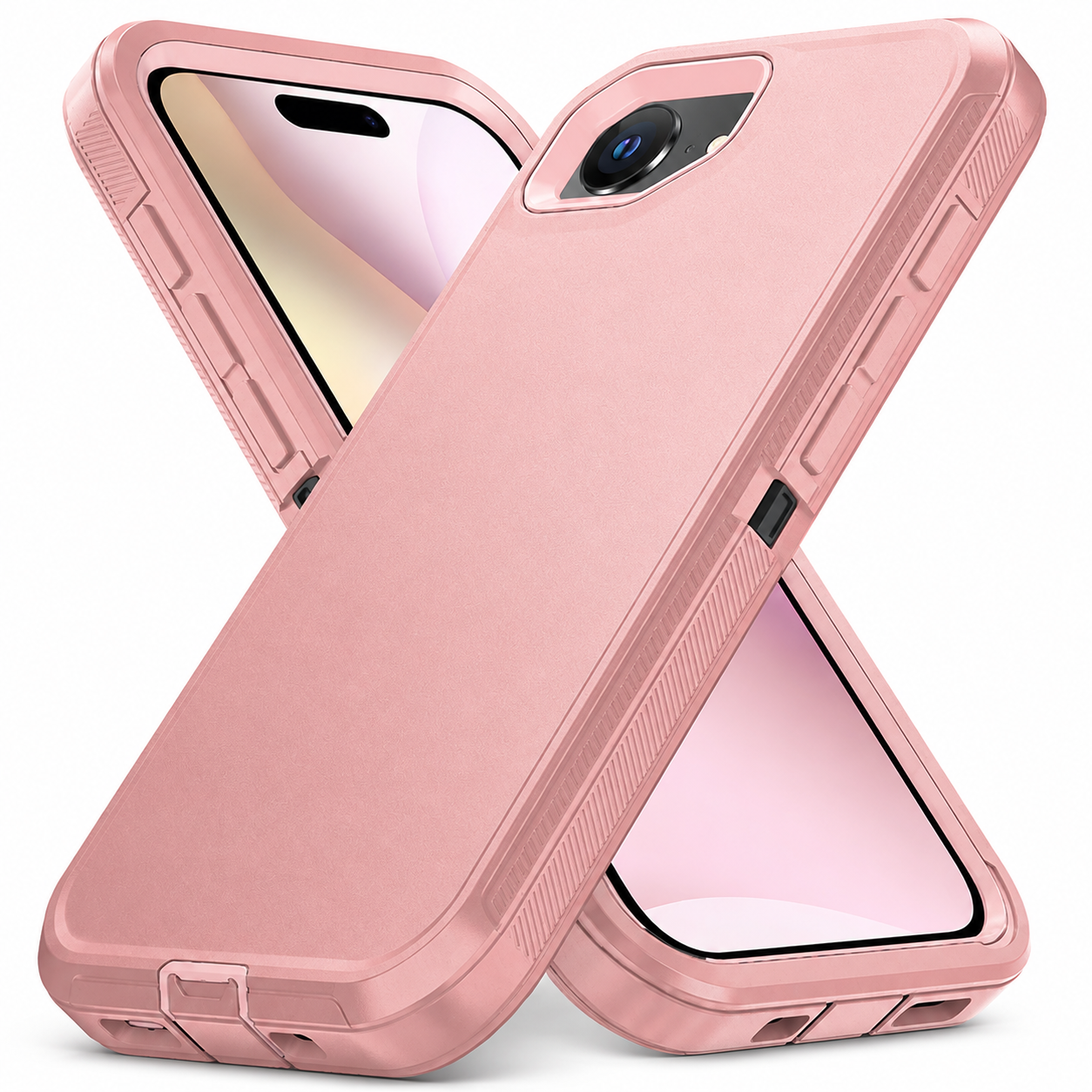 Rose Gold Triple Protection Case for Apple iPhone 17e and iPhone 16e