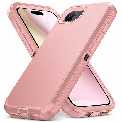 Rose Gold Triple Protection Case for Apple iPhone 17e and iPhone 16e