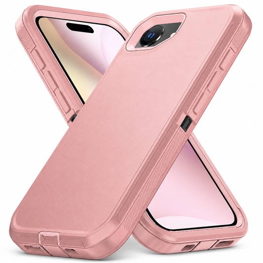 Rose Gold Triple Protection Case for Apple iPhone 17e and iPhone 16e