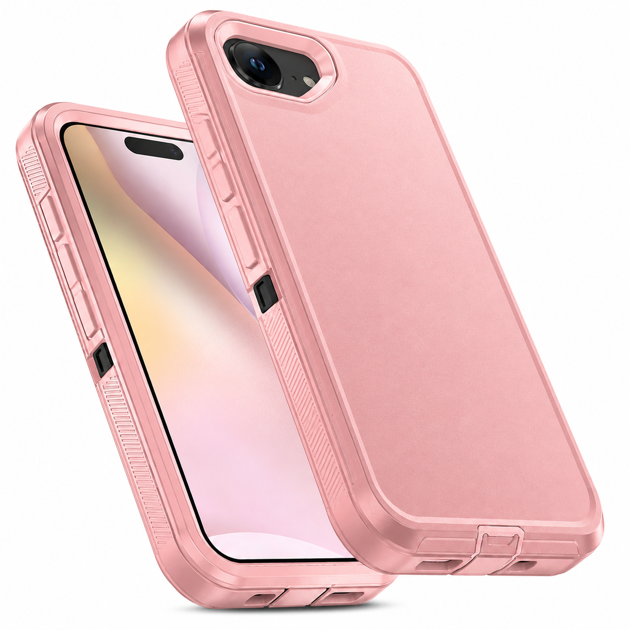 Rose Gold rugged phone cover for iPhone 17e and iPhone 16e