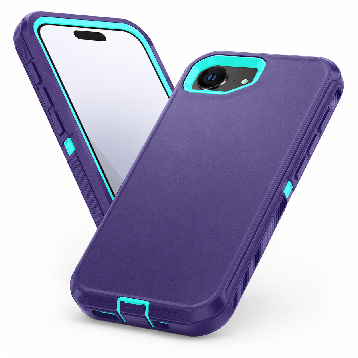 Purple heavy-duty phone cover for iPhone 17e and iPhone 16e