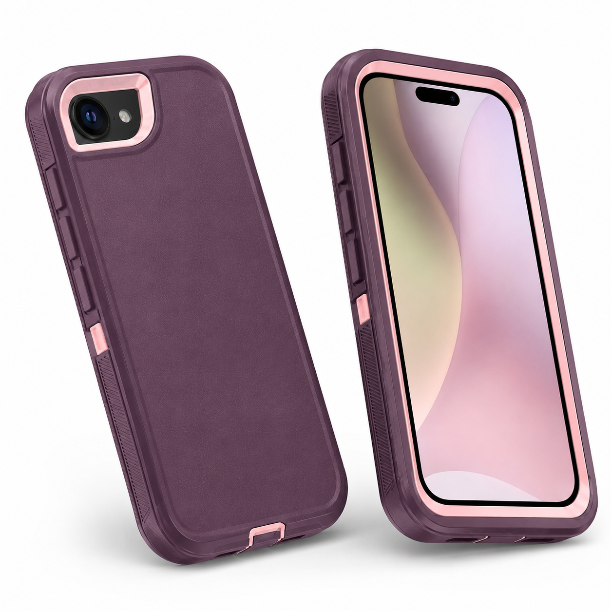 Pink Rose heavy-duty phone cover for iPhone 17e and iPhone 16e