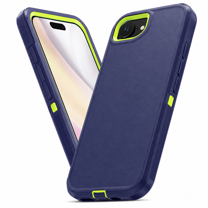Lime heavy-duty iPhone case with reinforced corners and anti-slip grip