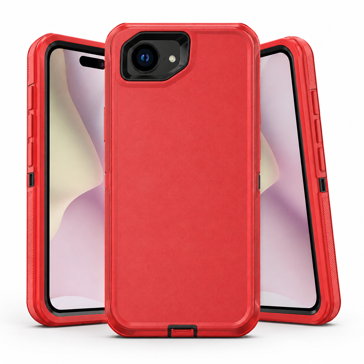Red rugged phone cover for Apple iPhone 17e and iPhone 16e