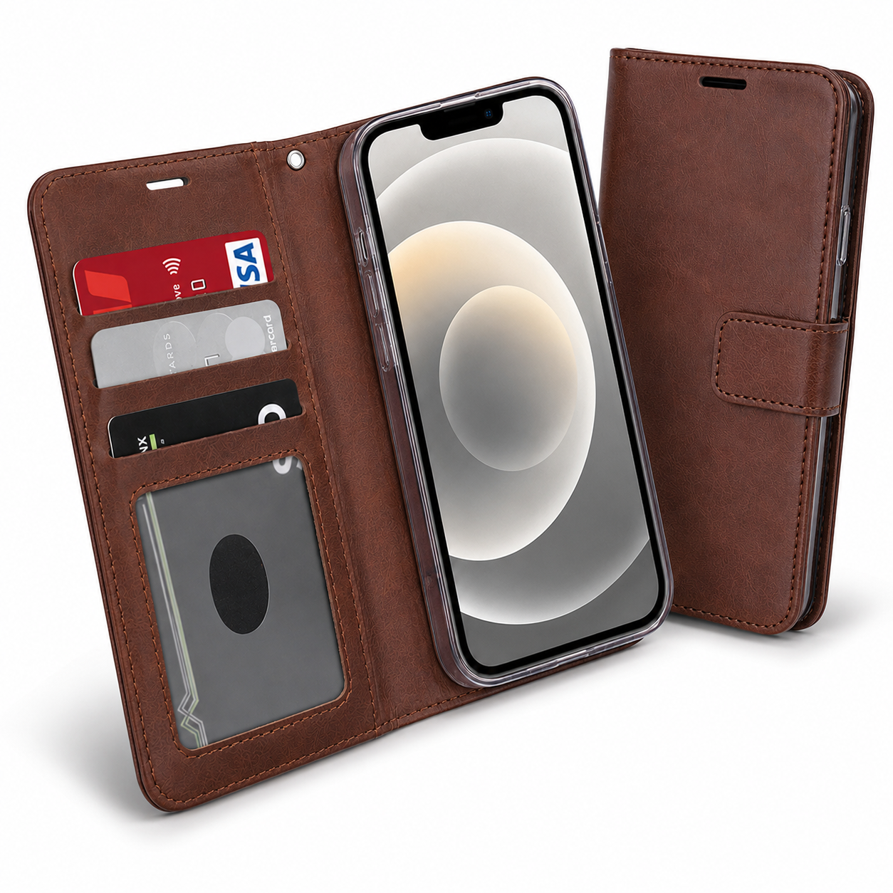 Smartphone accessories Canada – Brown Photo ID Wallet cover
