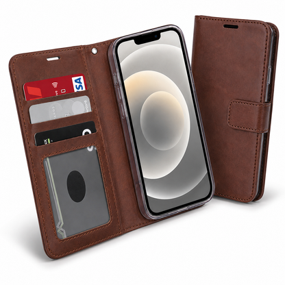 Smartphone accessories Canada – Brown Photo ID Wallet cover
