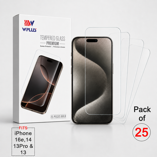 Clear WPLUS scratch-resistant screen protection for Apple iPhone 17e and 16e
