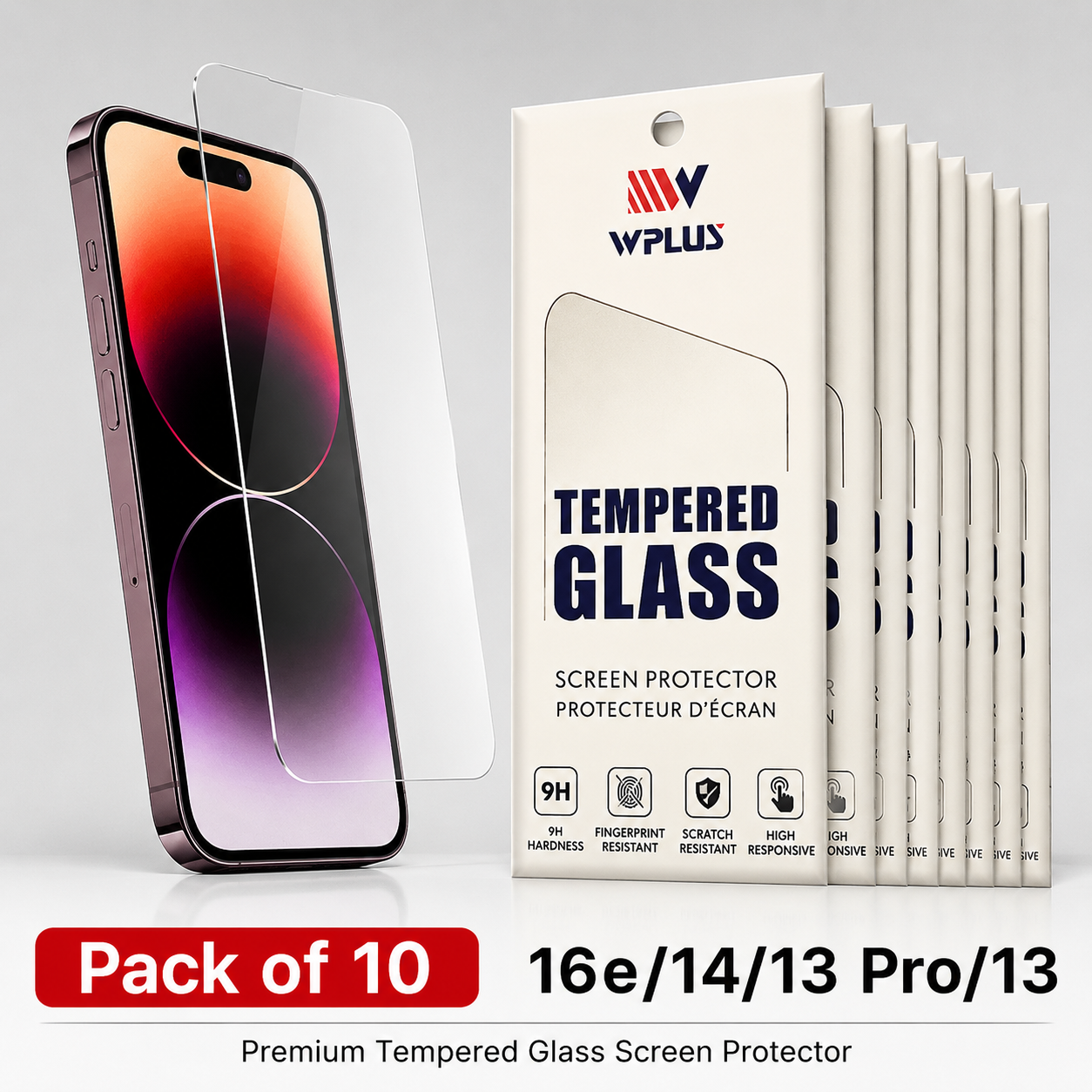 Mobile accessories Canada – WPLUS 10 pack iPhone screen protectors
